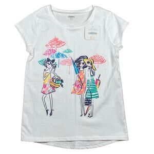 GYMBOREE Shirt Girls Size M 7/8 Short Sleeve Graphic T-Shirt NWT Beach Summer